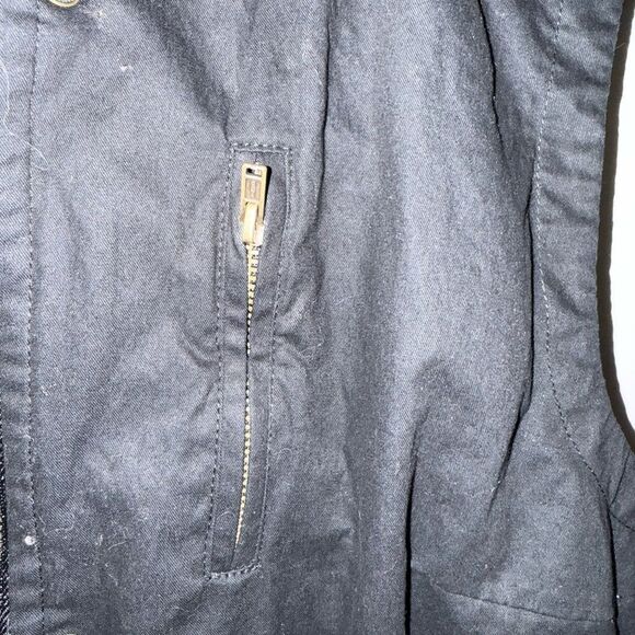 Black Utility Vest with Hood - Picture 3 of 7